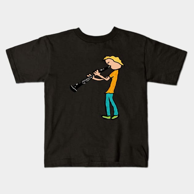 Oboe Kids T-Shirt by Mark Ewbie